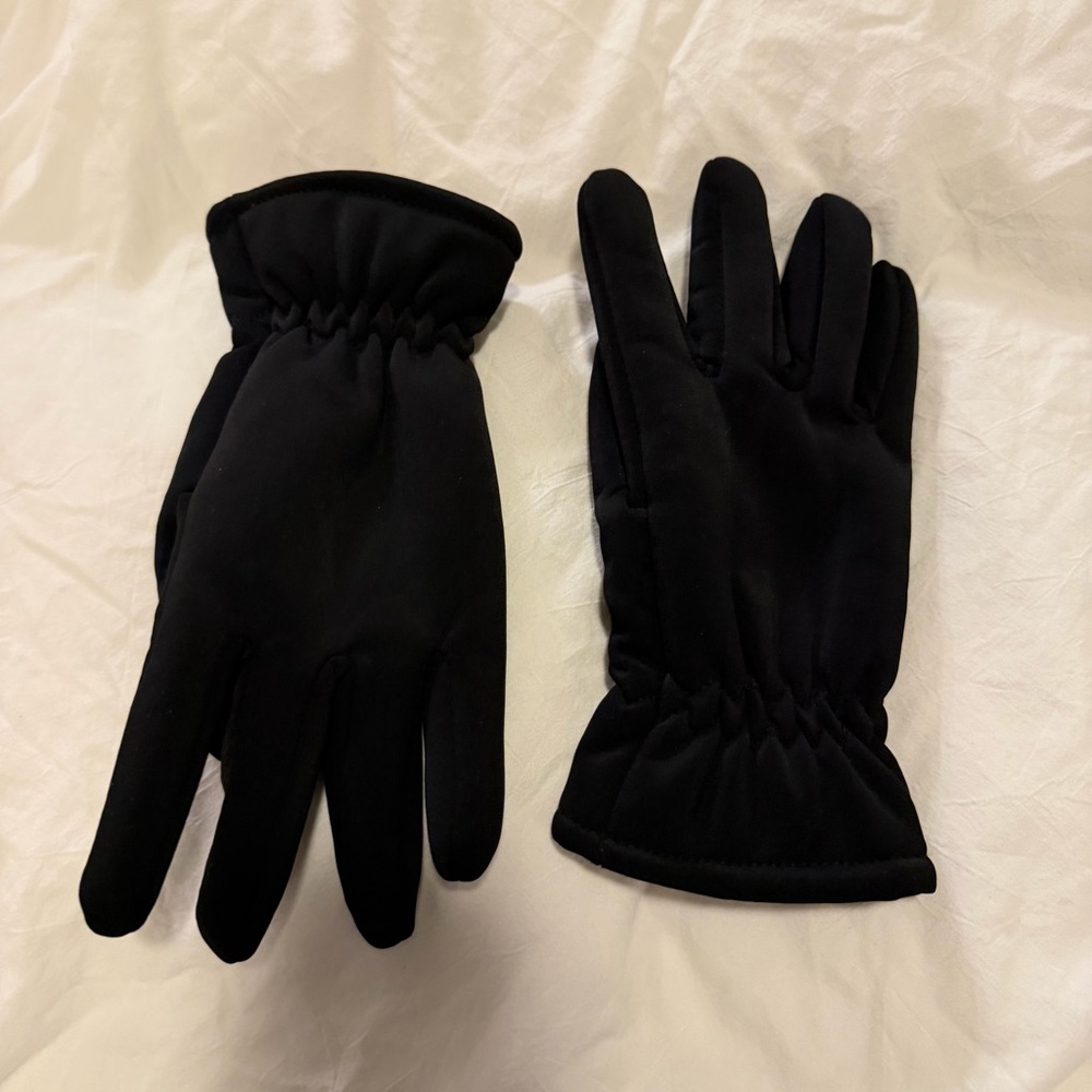 Black Insulated Winter Gloves - Classic Warm Fit